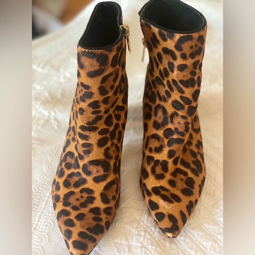 vince camuto animal print booties
